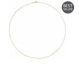 14K Yellow 1.3 mm Cable Chain with Lobster Clasp