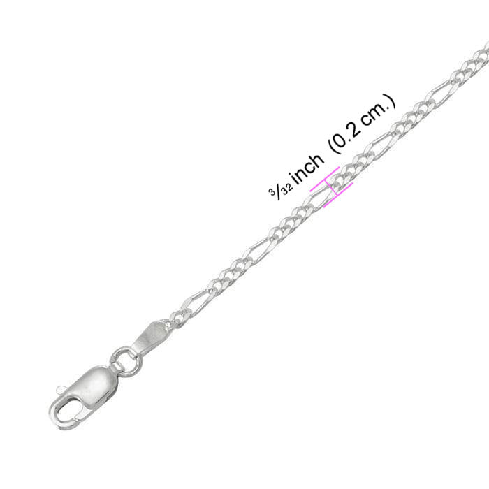 Figaro Sterling Silver Chain CH2359