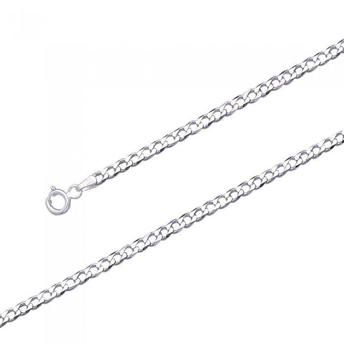 Curb Sterling Silver Chain CH3140 - Jewelry