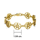 Elven Star 14 Karat Solid Gold Link Bracelet GBL088