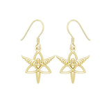 Angel Trinity Knot Sterling Solid Gold Earrings GER1074