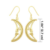 Crescent Moon Solid Gold Earrings GER1904
