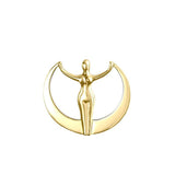 Oberon Zell Astra Star Goddess  Solid Gold Pendant GPD1039