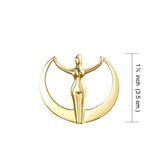 Oberon Zell Astra Star Goddess  Solid Gold Pendant GPD1039