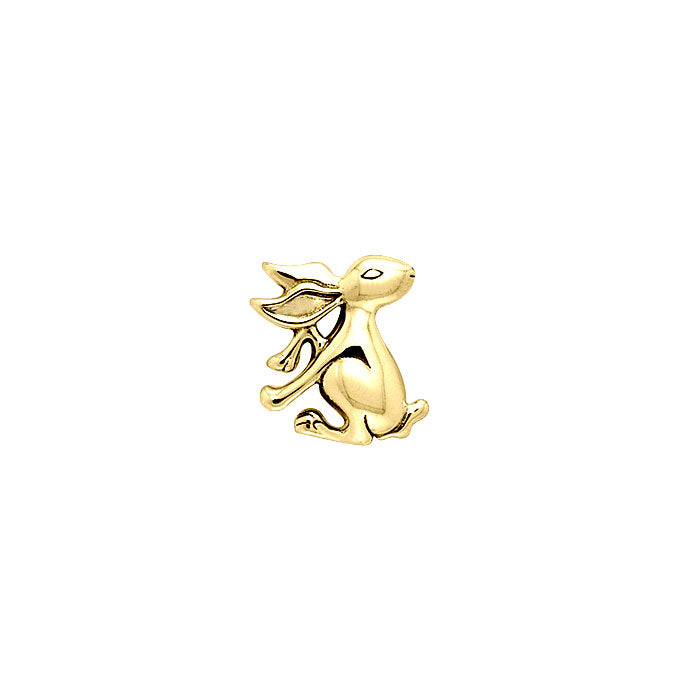 Small Rabbit or Hare Solid Gold Pendant GPD2995