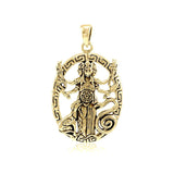 Hecate Goddess Solid Gold Pendant GPD3179