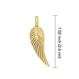 Angel Wing 14K Yellow Gold Pendant GPD3646