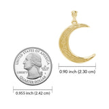Celtic Crescent Moon 14K Yellow Gold Pendant GPD4201
