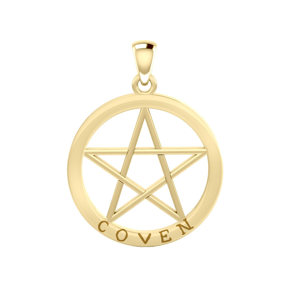 Coven Pentagram Solid Gold Pendant GPD4506