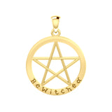 Bewitched Pentagram Solid Gold Pendant GPD4507