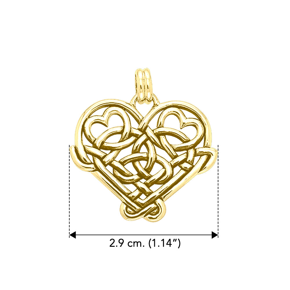Cari Buziak Celtic Heart Yellow Gold Pendant GPD635
