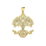Embrace the Artistic Mastery: Tree of Life Designed by Cari Buziak Solid Gold Pendant - GPD643  | Embody the Timeless Beauty of Nature