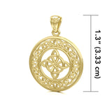 Embrace Eternal Unity: Celtic Four Point Knot Solid Gold Pendant - GPD728 | Symbolize the Infinite Connection