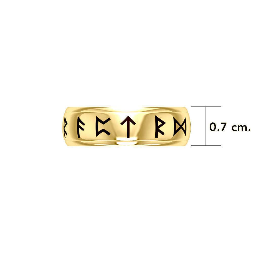 Runic 14K Yellow Gold Spinner Ring GRI1296