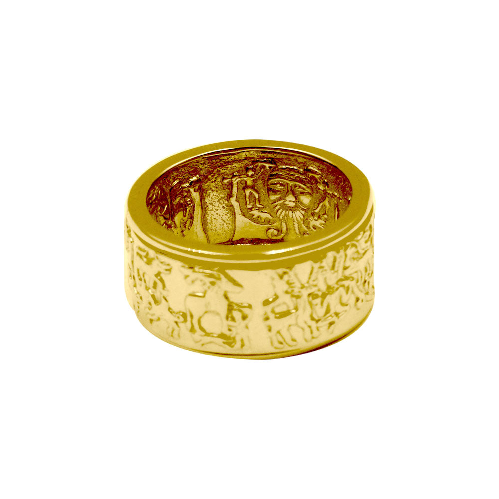 The Steve Miller Cernunnos Solid Yellow Gold Spinner Ring GRI2387