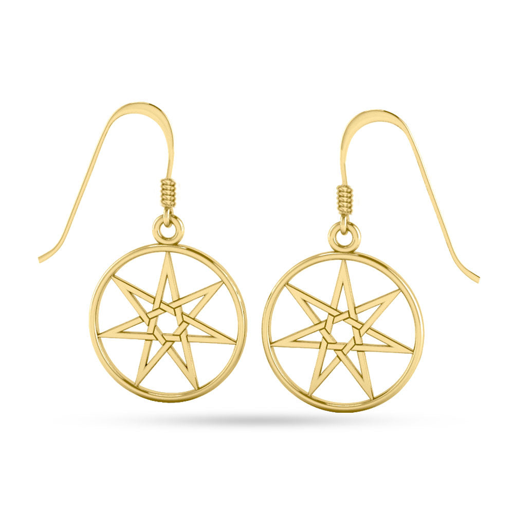 Fairy The Pentacle Gold Dangle Earrings GTE1029