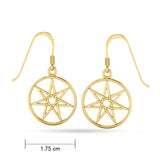 Fairy The Pentacle Gold Dangle Earrings GTE1029