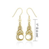 Celtic Triquetra Solid Gold Earrings GTE2565