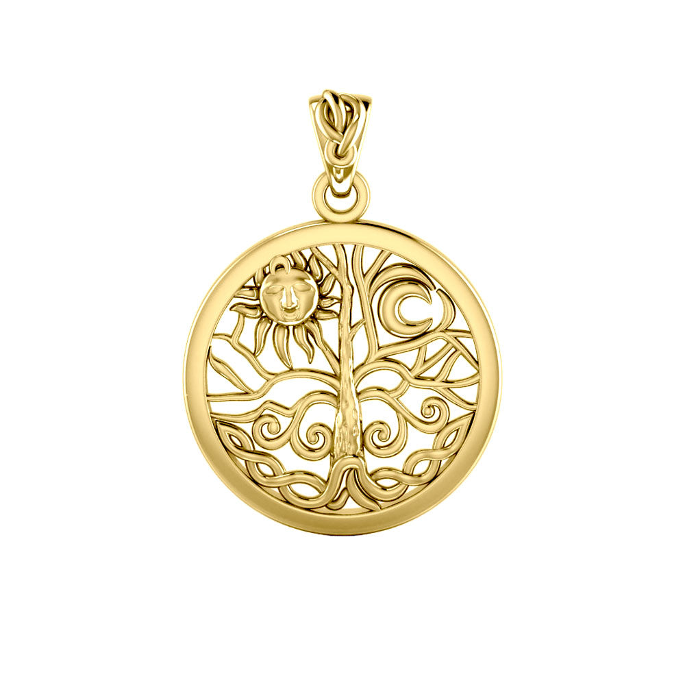 Celtic Tree of Life 14K Yellow Gold Pendant GTP3109
