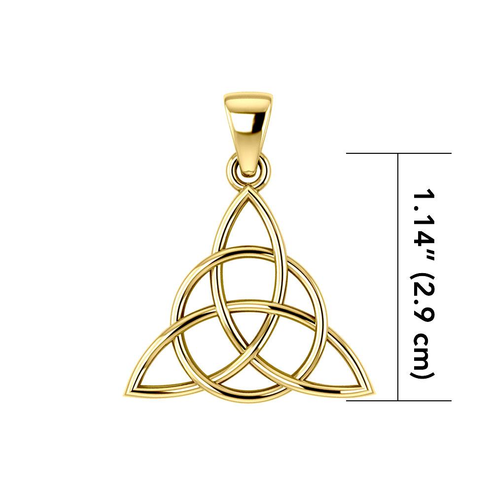 The Divine Power of the Triquetra ~ Solid Gold Pendant GTP3378