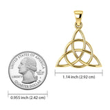 The Divine Power of the Triquetra ~ 14K Yellow Gold Pendant GTP3378