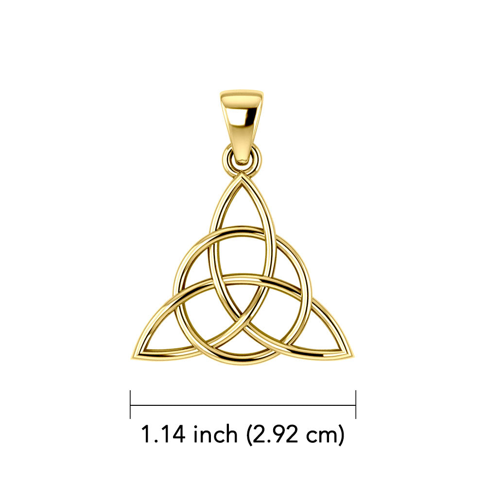 The Divine Power of the Triquetra ~ 14K Yellow Gold Pendant GTP3378