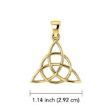 The Divine Power of the Triquetra ~ 14K Yellow Gold Pendant GTP3378