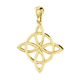 Celtic Quaternary Knot Solid Gold Pendant GTP554 - Jewelry