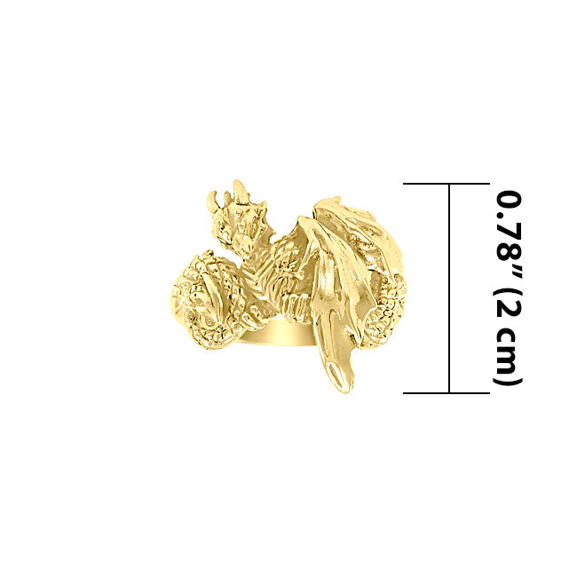 Dragon Wrap Solid 14 Gold Ring GTR1504