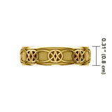 Celtic Knotwork 14K Yellow Gold Spinner Ring GTR1685