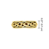 Celtic Knotwork 14K Yellow Gold Spinner Ring GTR1693