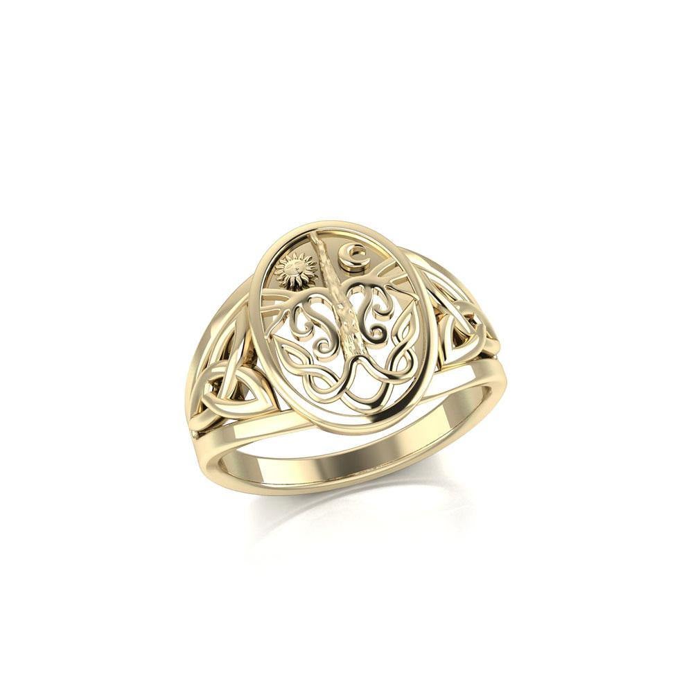 Tree of Life Solid Gold Ring GTR3688 - Jewelry