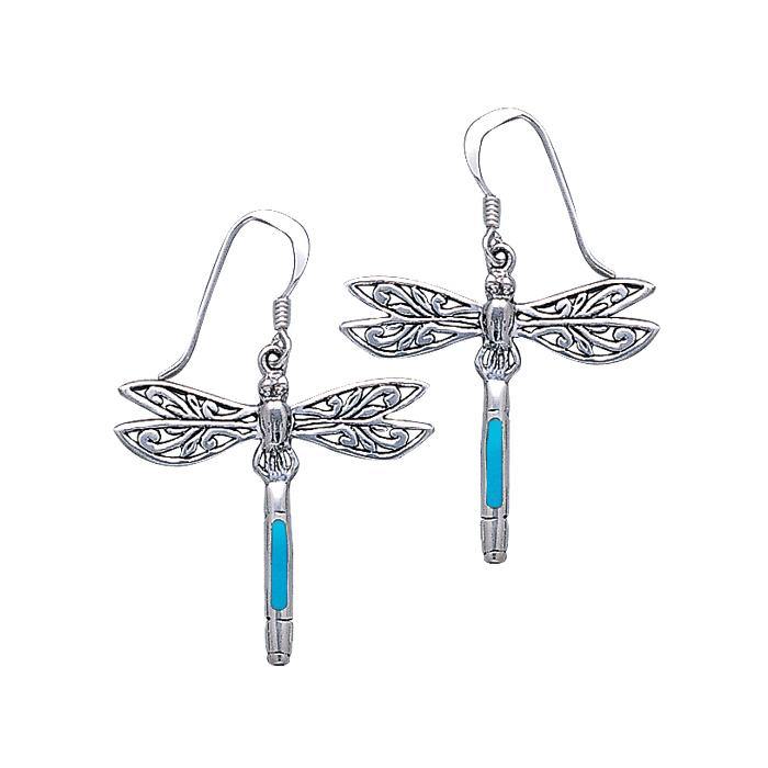 Dragonfly Silver Earrings JE183TQ