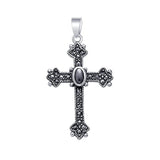 Medieval Cross Silver & Marcasite Pendant JP010 - Jewelry