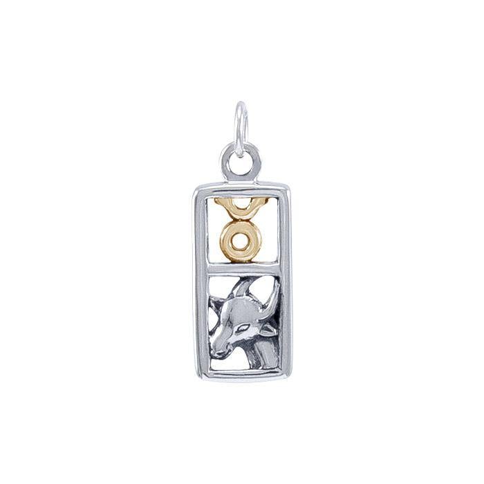 Taurus Silver and Gold Charm MCM296 - Jewelry