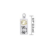Cancer Silver and Gold Charm MCM298 - Jewelry