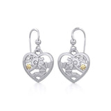 Pure Heart in Steampunk ~ fine Sterling Silver Jewelry in 14k Gold accent MER1354