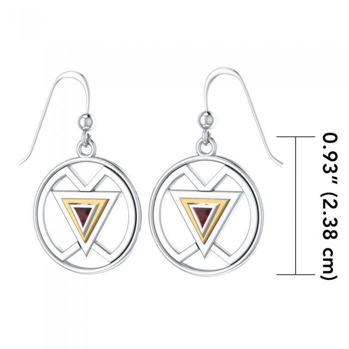 Femininity Symbol Silver and Gold Earrings MER528 - Jewelry
