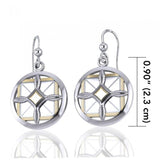 Protection and Growth Silver and Gold Earrings MER530 - Jewelry
