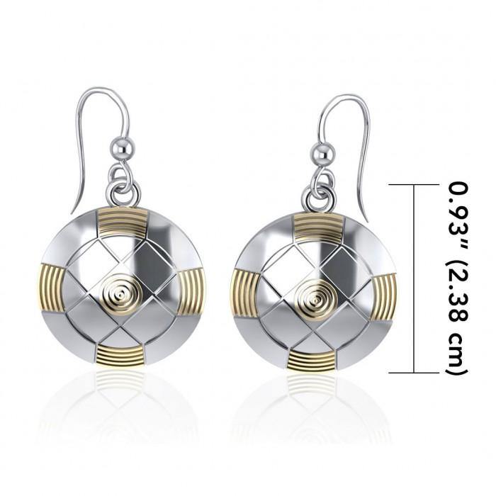 Protection Centralization Silver and Gold Earrings MER531 - Jewelry