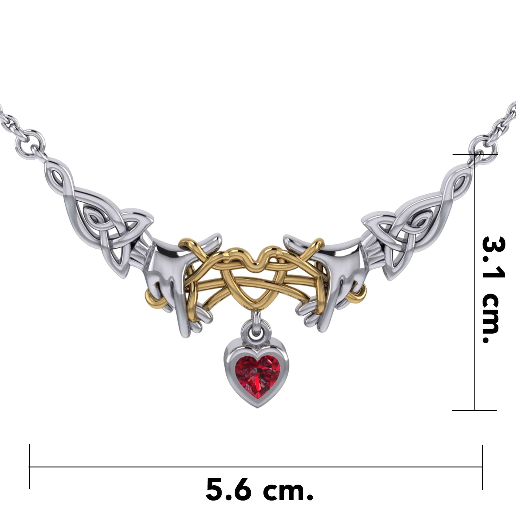 Celtic Knotwork Japanese Ayatori Love Silver Necklace MNC555