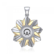 Alpha Omega Silver with Gold Accent Pendant MPD1145