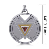 Symbol Of Femininity Silver and Gold Pendant by Sibylle Grummes Unruh MPD1239 - Jewelry