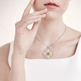 Be a Star Silver and Gold Pendant with Gemstone MPD1259 - Jewelry