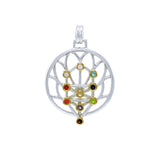 Modern Tree of Life Silver and Gold Pendant MPD3892