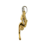 Beautiful Acrobat Lady With Her Magical Aerial Hoop Silver with 14K Gold Accent Pendent MPD5998