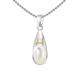 Gemini Zodiac Sign Silver and Gold Pendant MPD848 - Jewelry