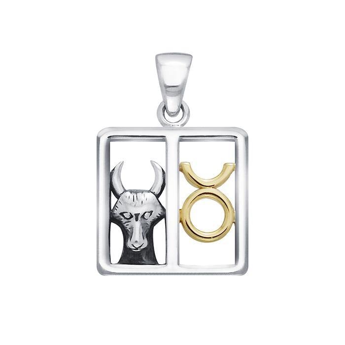 Taurus Zodiac Symbol Silver Pendant MPD915 - Jewelry