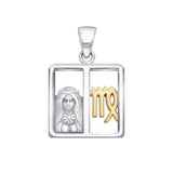 Virgo Zodiac Symbol Silver Pendant MPD919 - Jewelry