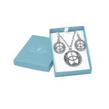 The exquisite beauty of the Chalice Well Silver Pendant Chain and Earrings Box Set SET013 - Jewelry